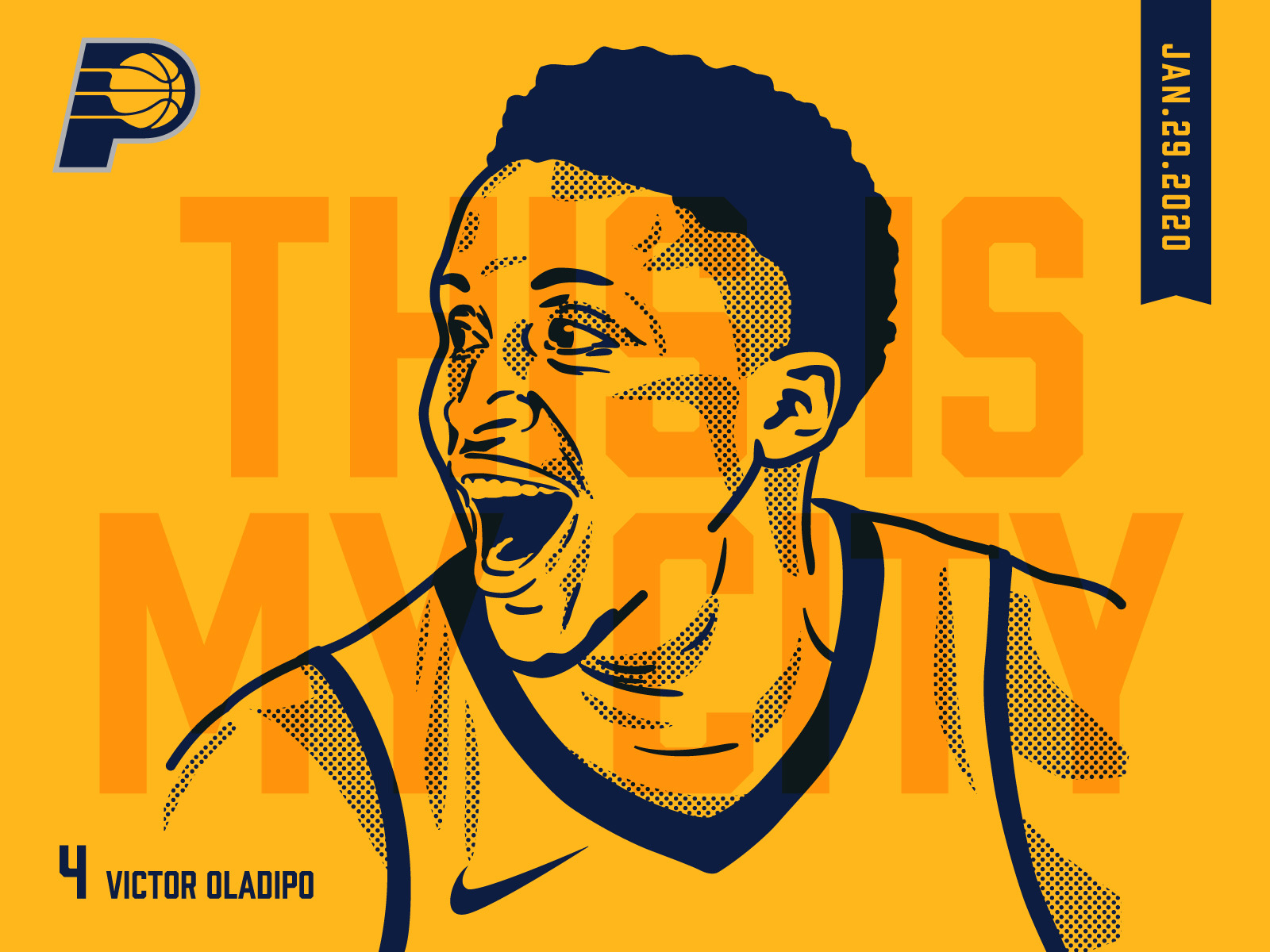 The Return of Oladipo basketball basketball player illustration portrait sports vector