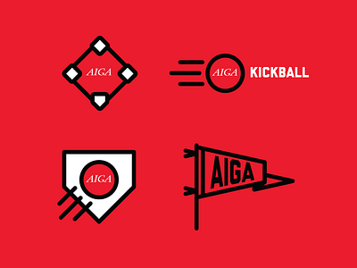 AIGA kickball branding