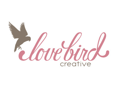 Dribble Lovebird invitation logo typography wedding