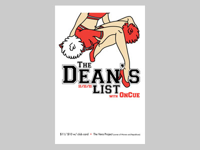 The Dean's List gig poster screen print