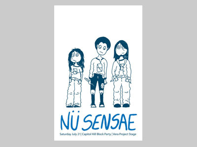 nu sensae gig poster screen print