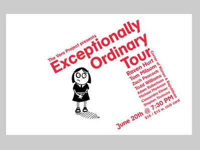 Exceptionally Ordinary Tour gig poster screen print