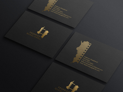 Business card for Filmmaker Federico Quagliaroli branding business card design graphic design logo