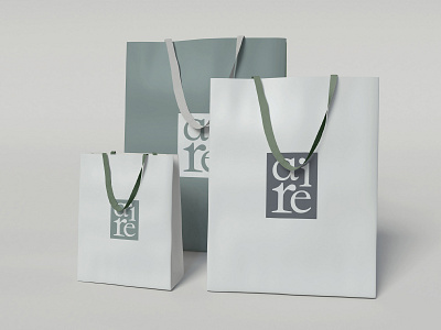 Shopping bag for fashion brand Aire branding design graphic design logo packaging shopping bag