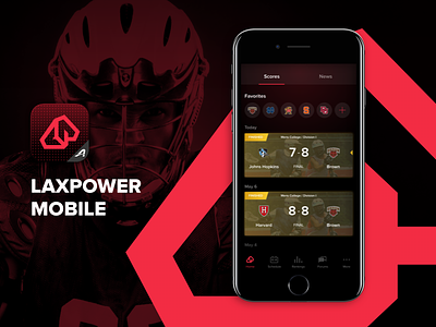 Lacrosse Mobile App black college game lacrosse mobile red scores sports team