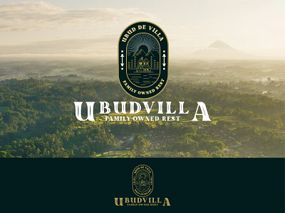 Ubud villa adobe illustrator branding design graphic design logo typography vintagelogo