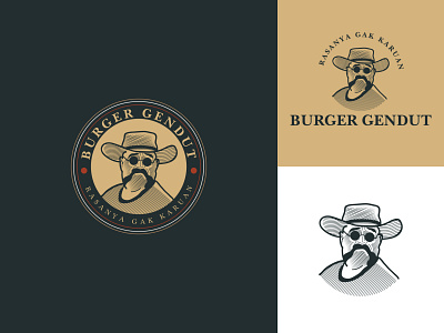 Burger Gendut adobe illustrator branding burger design graphic design illustration logo mascot mascotlogo vintagelogo