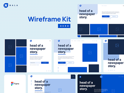 Nala Wireframe Kit Hero chat creative jira ui wirefame wireframe kit