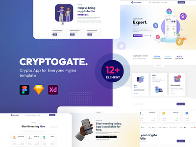 Cryptogate - Crypto App Landing Page