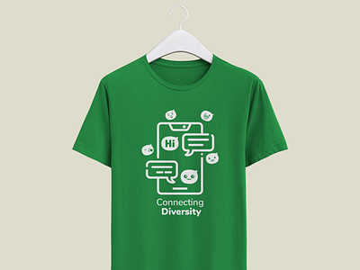 Hi App T-Shirt app concept chat chatting green kaos tshirt