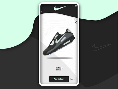 Minted branding design mockup nike shoe