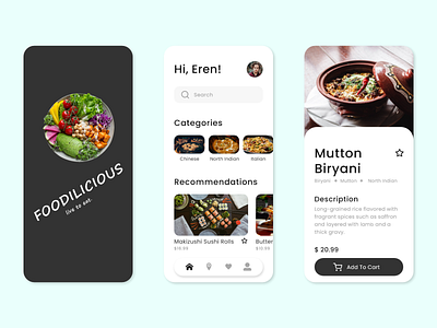 Foodilicious App Design app design food food app food app ui ui