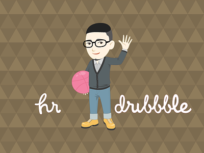Hi dribbble! illustration