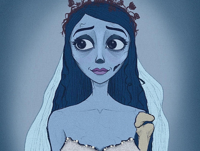 The Corpse Bride character design design eyes fanart illustration procreate