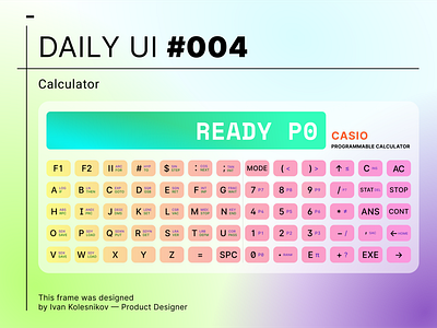 Daily UI #004 — Calculator