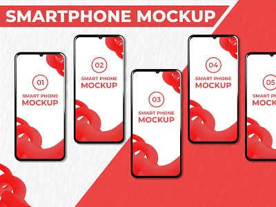 Realistic Mobile Phone Mockup app branding design logo minimal mobile mobile app mockup typography