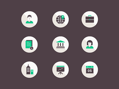 Brochure Icons brown business icon green icons user woman