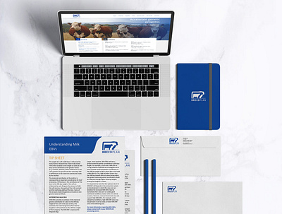 BREEDPLAN Branding Collateral branding collateral design document envelope logo print website