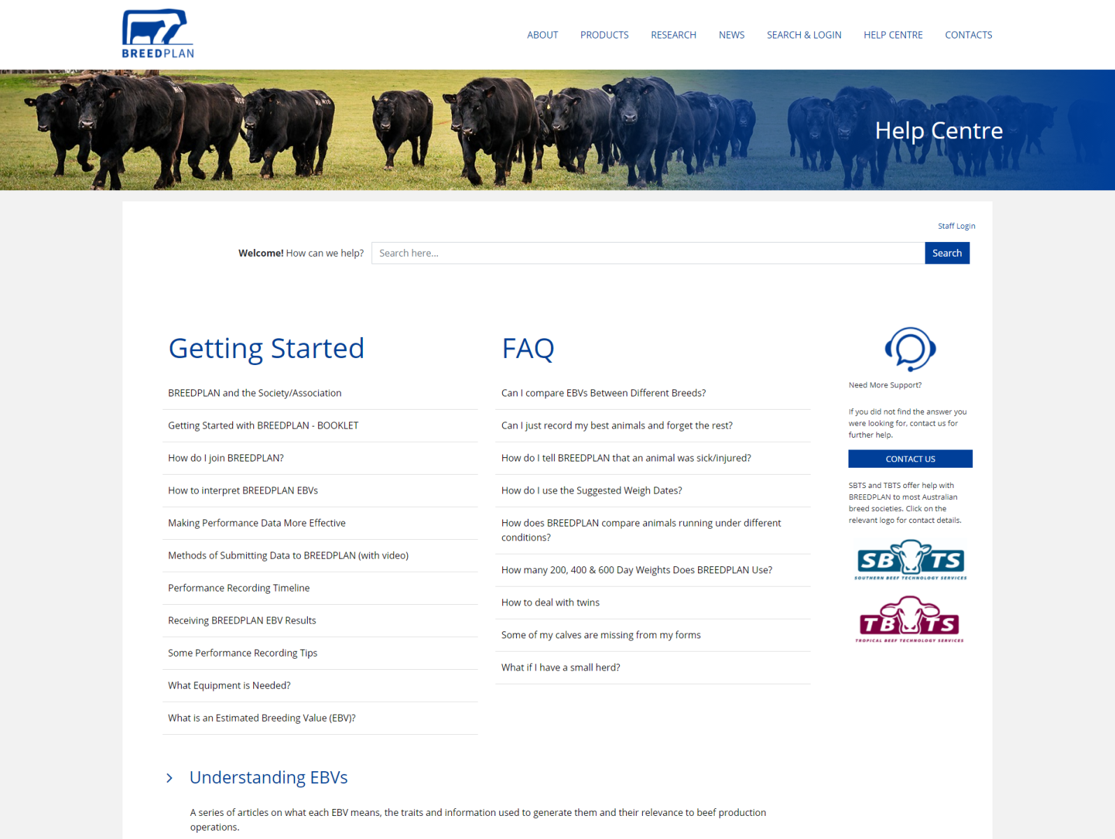 BREEDPLAN website Knowledge Base by Maddy Taylor on Dribbble