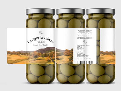 Olive Jar Label branding collateral design illustration labels packaging