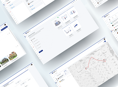 Distribution management system adobe xd chat clean courier dashboard illustration onboarding organization simple