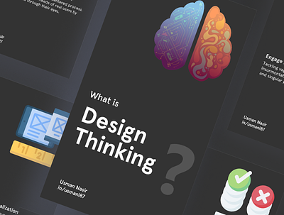 Design Thinking analysis dark design design thinking empathy holistic illustrations simple testing userexperience