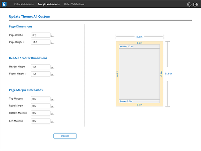 Margin Validation Details margins page setup preview