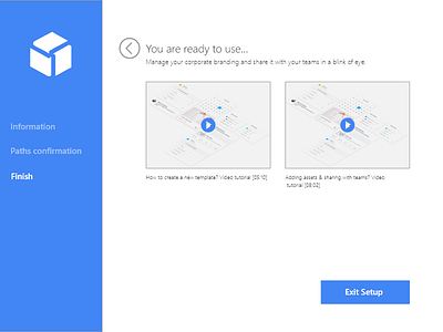 Wizard - desktop application 2 flat folders selection steps tutorials video wizard