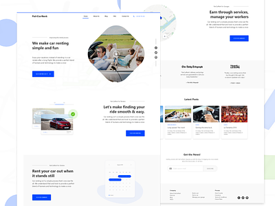 FairCarRent homepage adobe xd awesome homepage illustration minimal simple