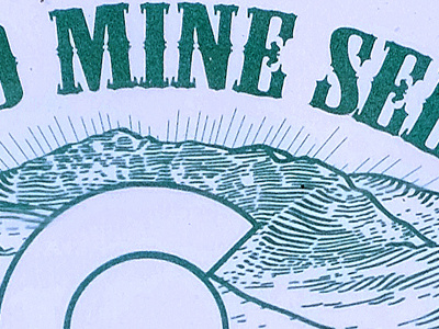 Colorado Mine Seed Mix Detail colorado one color mountains hand-drawn illustration