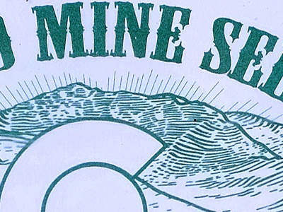 Colorado Mine Seed Mix Detail colorado hand-drawn illustration mountains one color