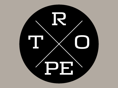 Trope Logo badge circle crutch logo mark trope