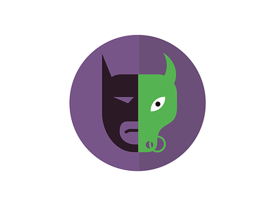 Batman Vs Bulldemon batman cute fun graphic icon illustration monster