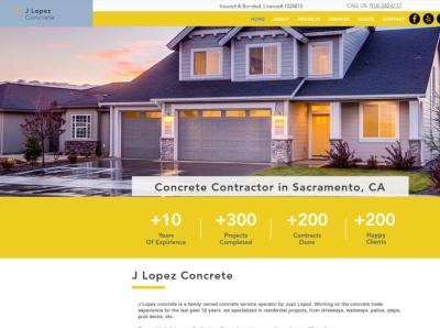 Web Design For a Concrete Construction Company design website