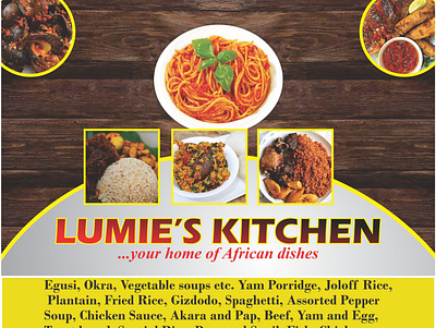 Lumie's Kitchen business design flier kitchen