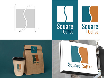 Square coffee logo concept 2 adobe adobe illustrator branding design graphic design icon illustration logo vector