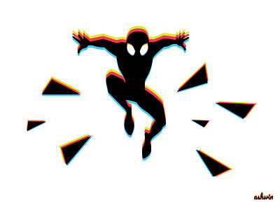 Spiderman - Glitch Effect comics daily daily drawing figma marvel spider spider man spiderman spiderverse