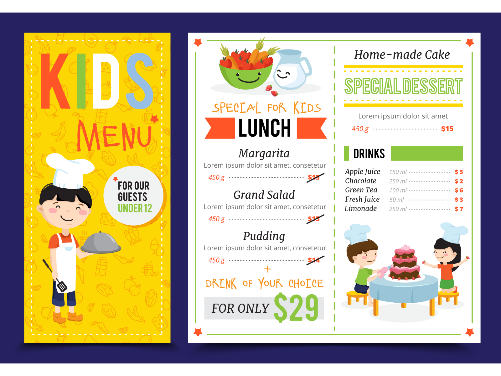 Menu Card Design by Pratibha Vaishnav on Dribbble