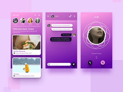 AI Friend Chat App - Stress Relieved design figma mobile app design mobile ui ui