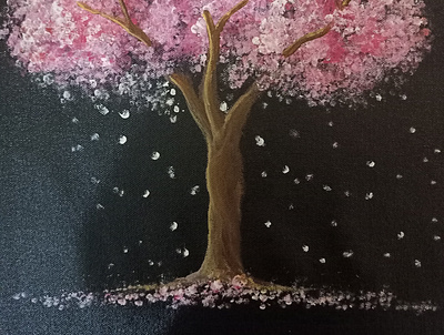 Cherry Blossoms branding design flat icon illustration illustrator minimal painting painting effect
