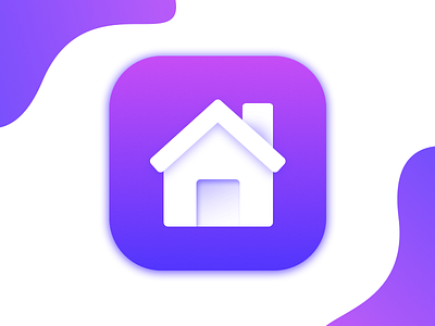 App Icon Daily Ui #005 app app icon blue dailyui dailyui005 gradient home home automation house house icon icon purple shadow ui