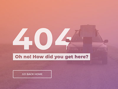 404 Page Daily UI #008 008 404 page 404error daily dailyui008 design gradient typography ui userinterface