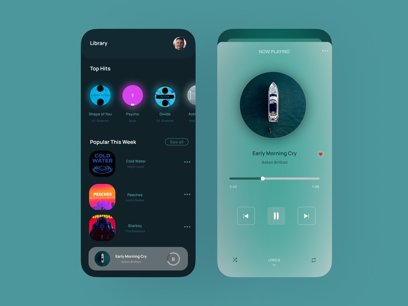 Music Player App UI/UX Design by Siddhant Sharma on Dribbble