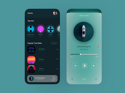 Music Player App UI/UX Design mobile app ui music player music player app music player app ui music player design music player mobile app