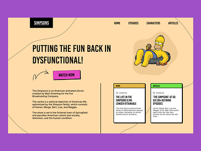 Neubrutalism design hands on - 'SIMPSONS'