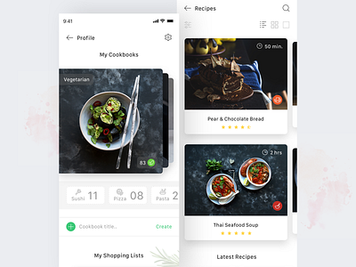 Food App Concept Part 2. app app concept application application design cookbook food food app ios iphone iphone app mobile recipe recipe app recipes ui