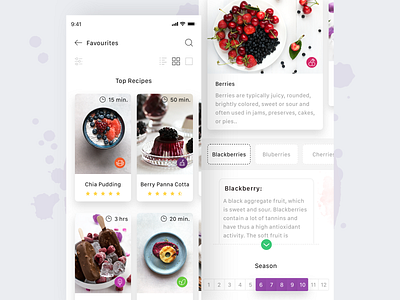 Food App Concept Part 3. app app concept app design application application design application ui cookbook food food app ios iphone iphone app mobile recipe recipe app recipes ui
