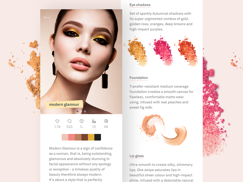 Beauty and cosmetics app. Part 1. by Karolina Awizen on Dribbble