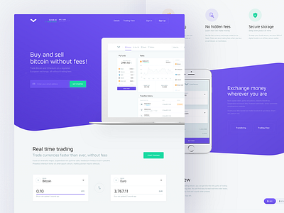 CoinFalcon landing page - Cryptocurrency exchange by Piotr Miłoszewski ...