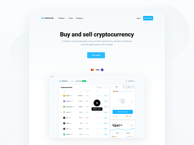 CoinFalcon - Cryptocurrency Exchange Landing Page bitcoin crypto cryptocurrency cryptocurrency app cryptocurrency exchange exchange landing page ui ux web